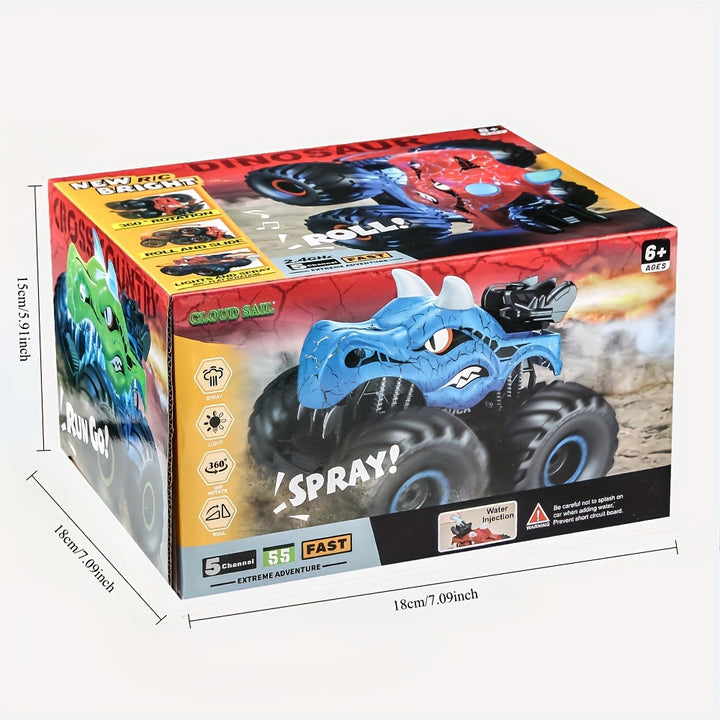 DinoBlaze Stunt Car - Spectacular RC Monster Truck with Smoke and Light