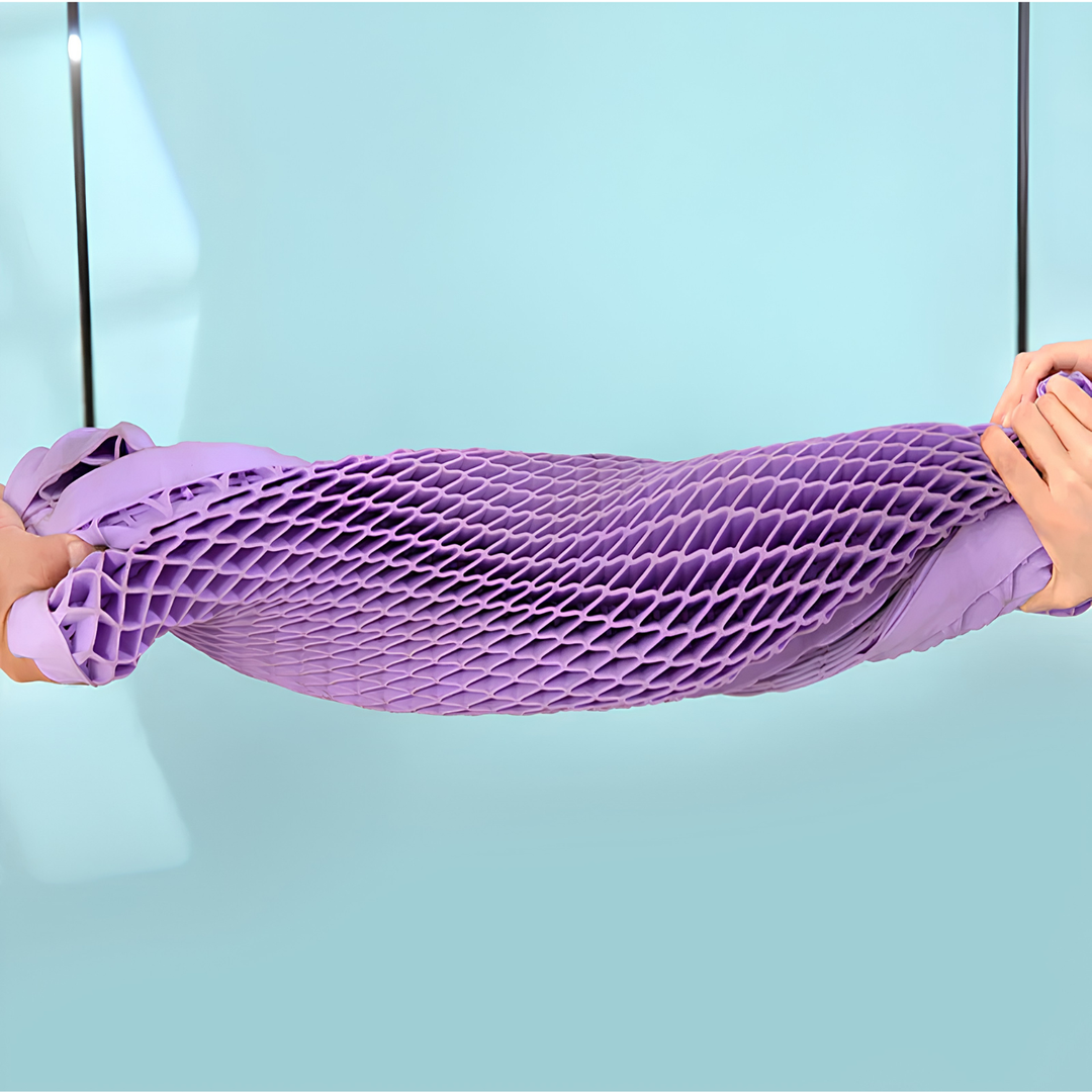 Breathable cervical TPE cushion with zero-pressure support