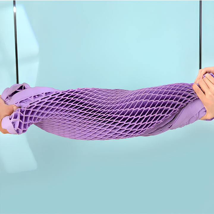 Breathable cervical TPE cushion with zero-pressure support