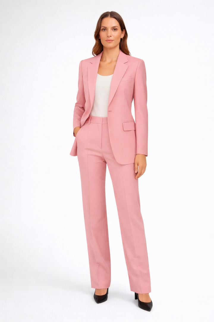 Women's Trouser Suit – Structured Blazer & Straight Trousers