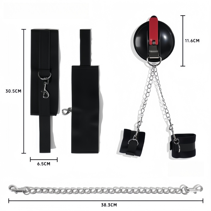 Suction cup restraints for shower play
