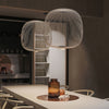 Iron Pendant Light with Spoke Pattern, 35 cm Width, 135 cm Drop