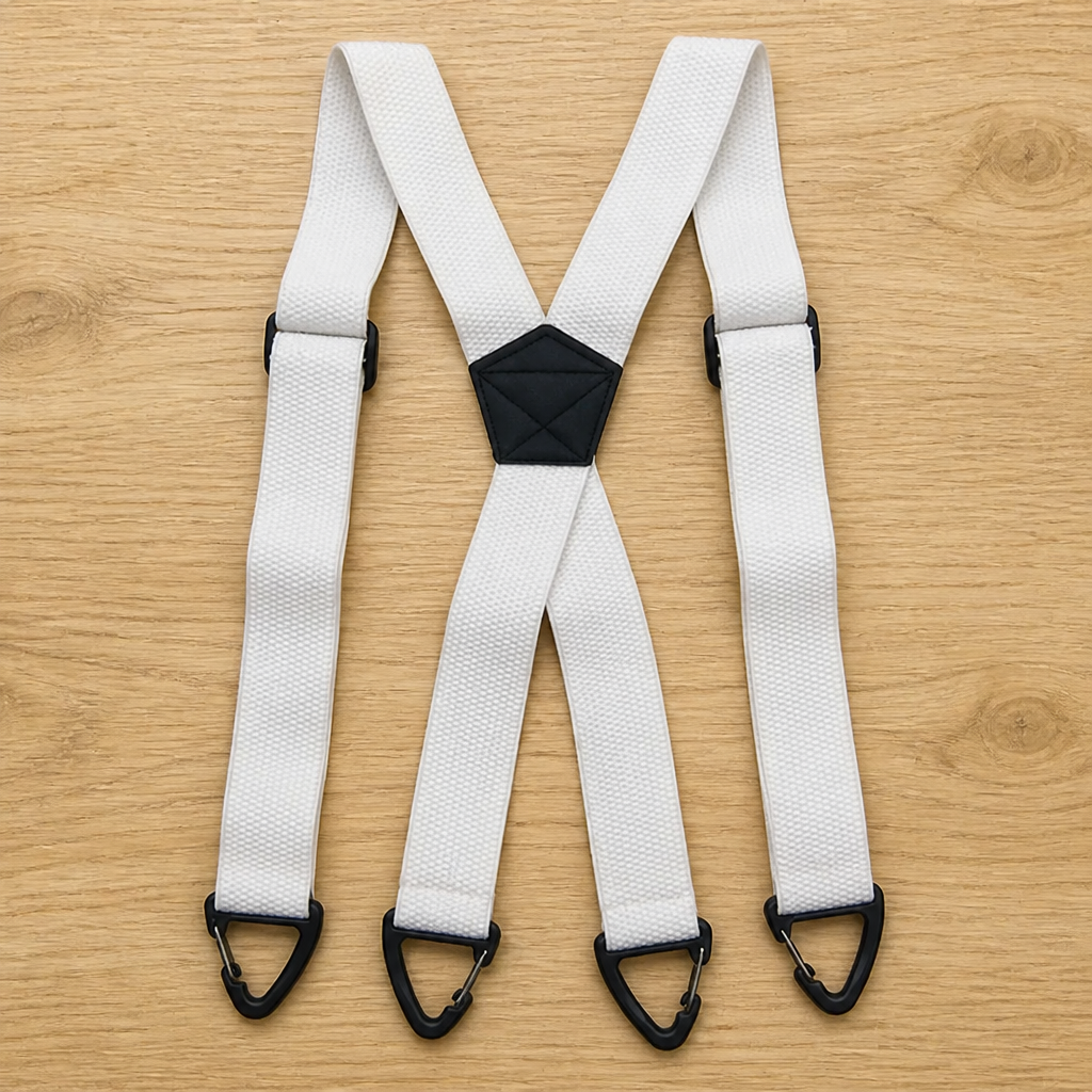 Men's Elastic Braces, 1.5 Inch Wide with Metal Clips, X or Y Back