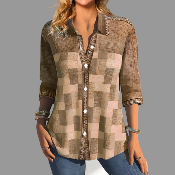 Women’s Button Fasten Down Blouse – Venalin Everyday Style