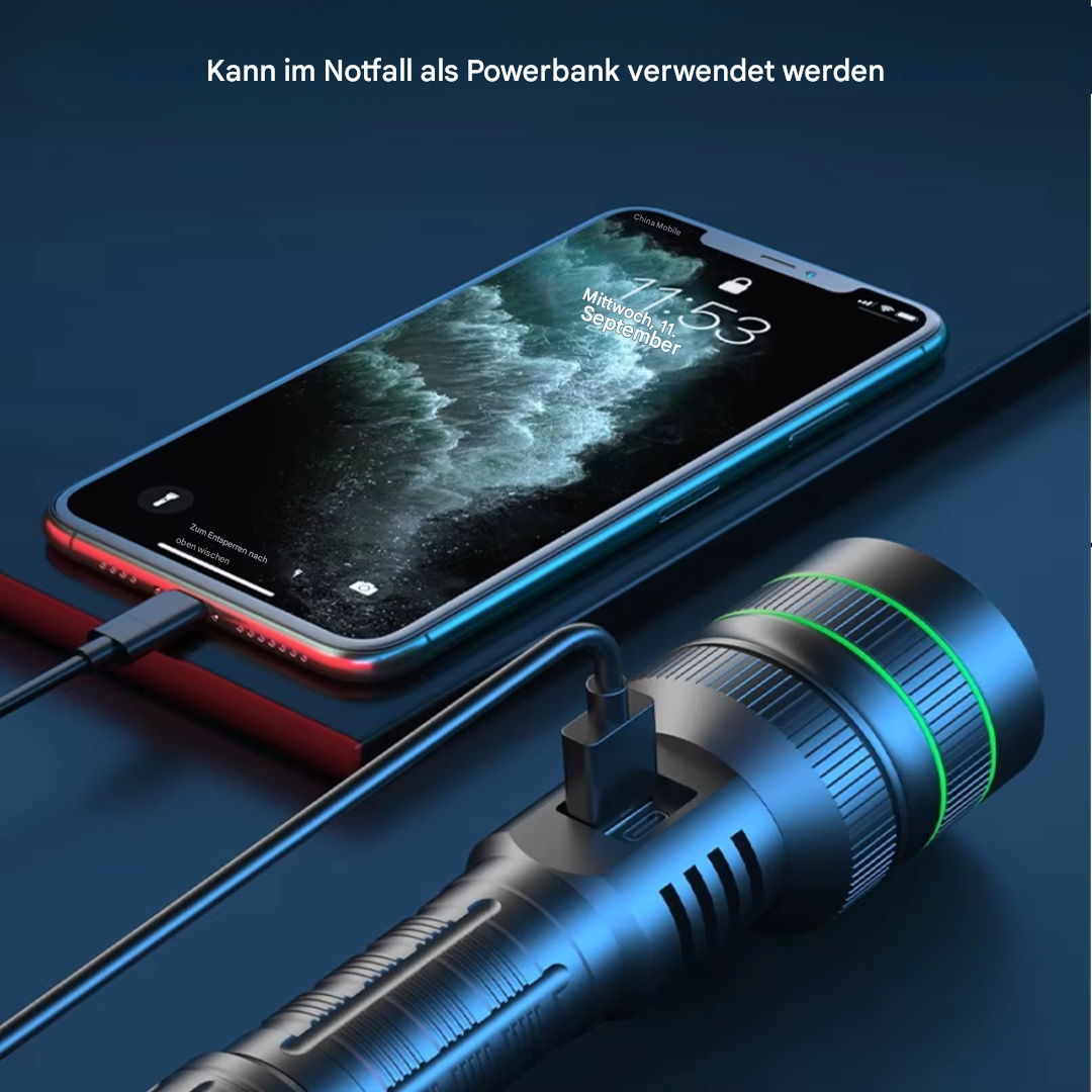 Extremely Bright Zoomable LED Torch - PowerBeam