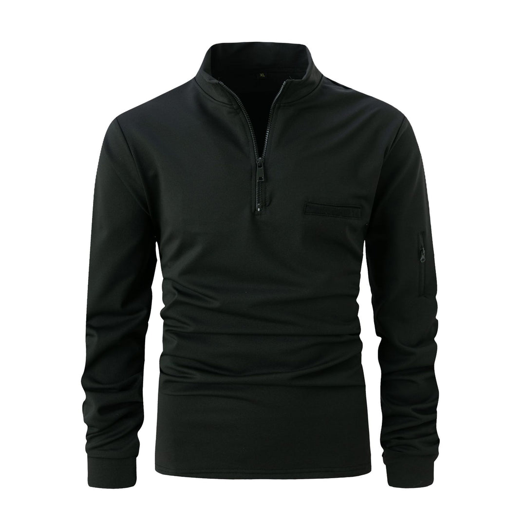 Men’s Spring Zip-Up Sweater with Chest Pocket
