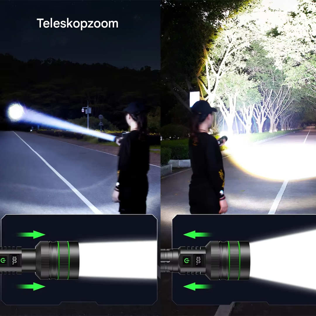 Extremely Bright Zoomable LED Torch - PowerBeam