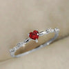 Refined white gold ring with subtle heart shape