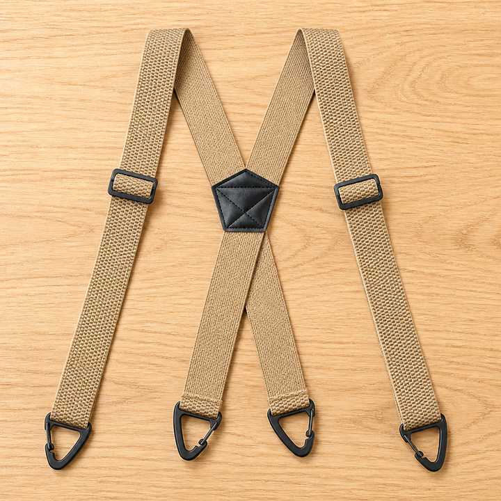 Men's Elastic Braces, 1.5 Inch Wide with Metal Clips, X or Y Back