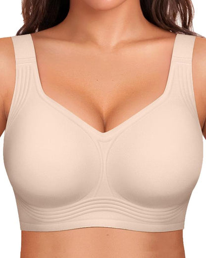 Comfortable Wire-Free Jelly Bra with Full Coverage and Smoothing Fit
