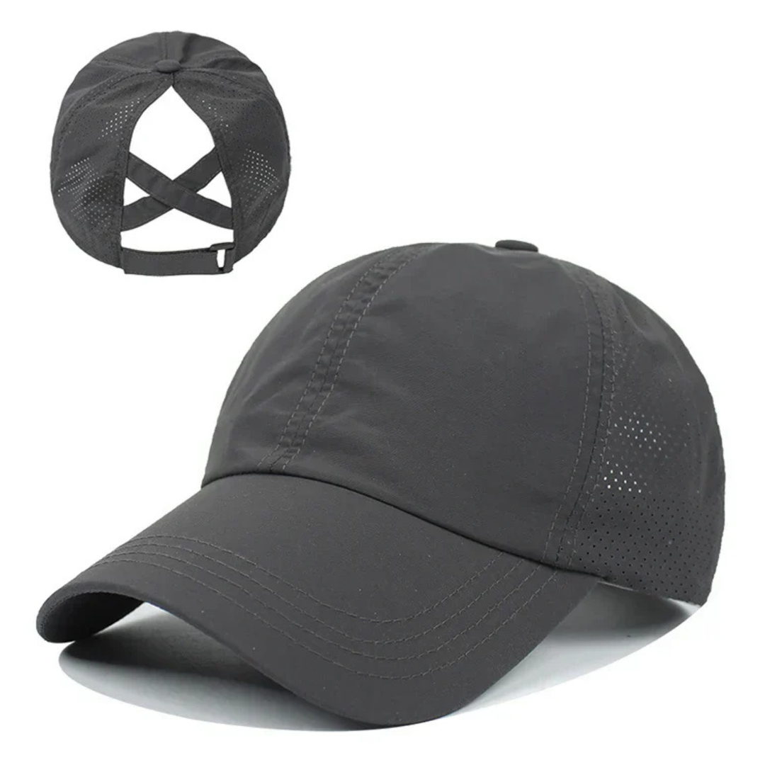 Breathable unisex mesh sports baseball cap with adjustable fit