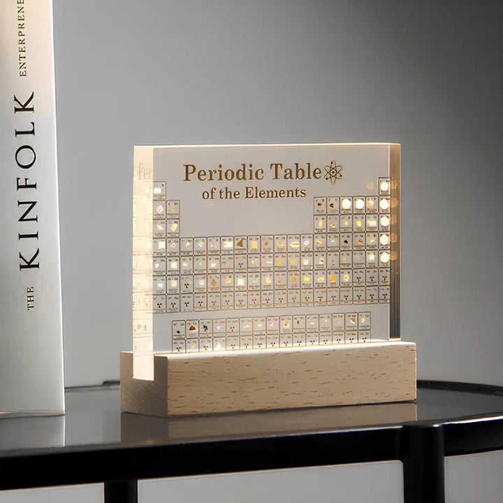 Educational Periodic Table Lamp Scientific Décor with Lighting