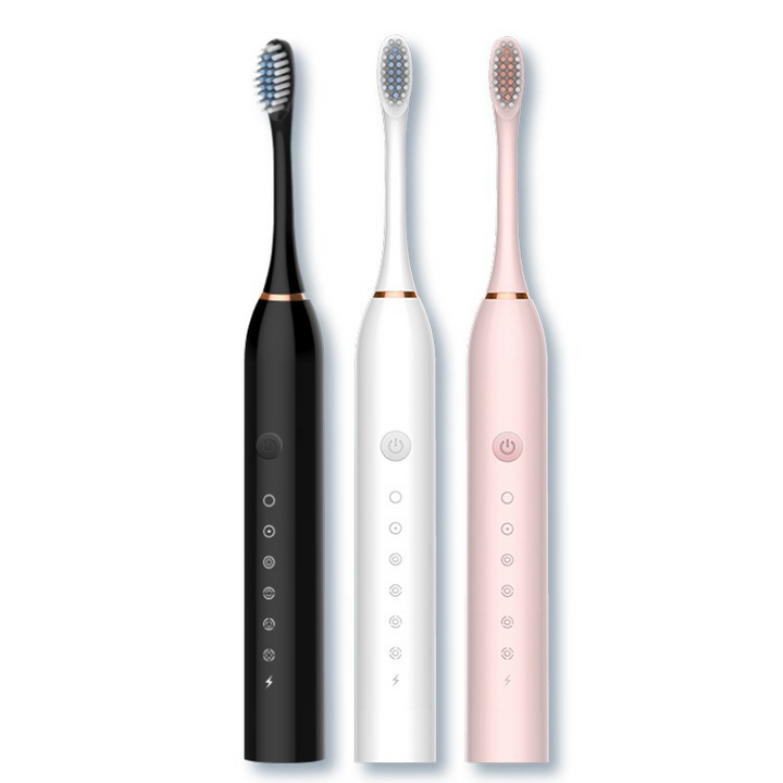 Zahnoa Sonic Toothbrush | Ultrasonic Cleaning | Quiet and Rechargeable | 8 Replacement Heads