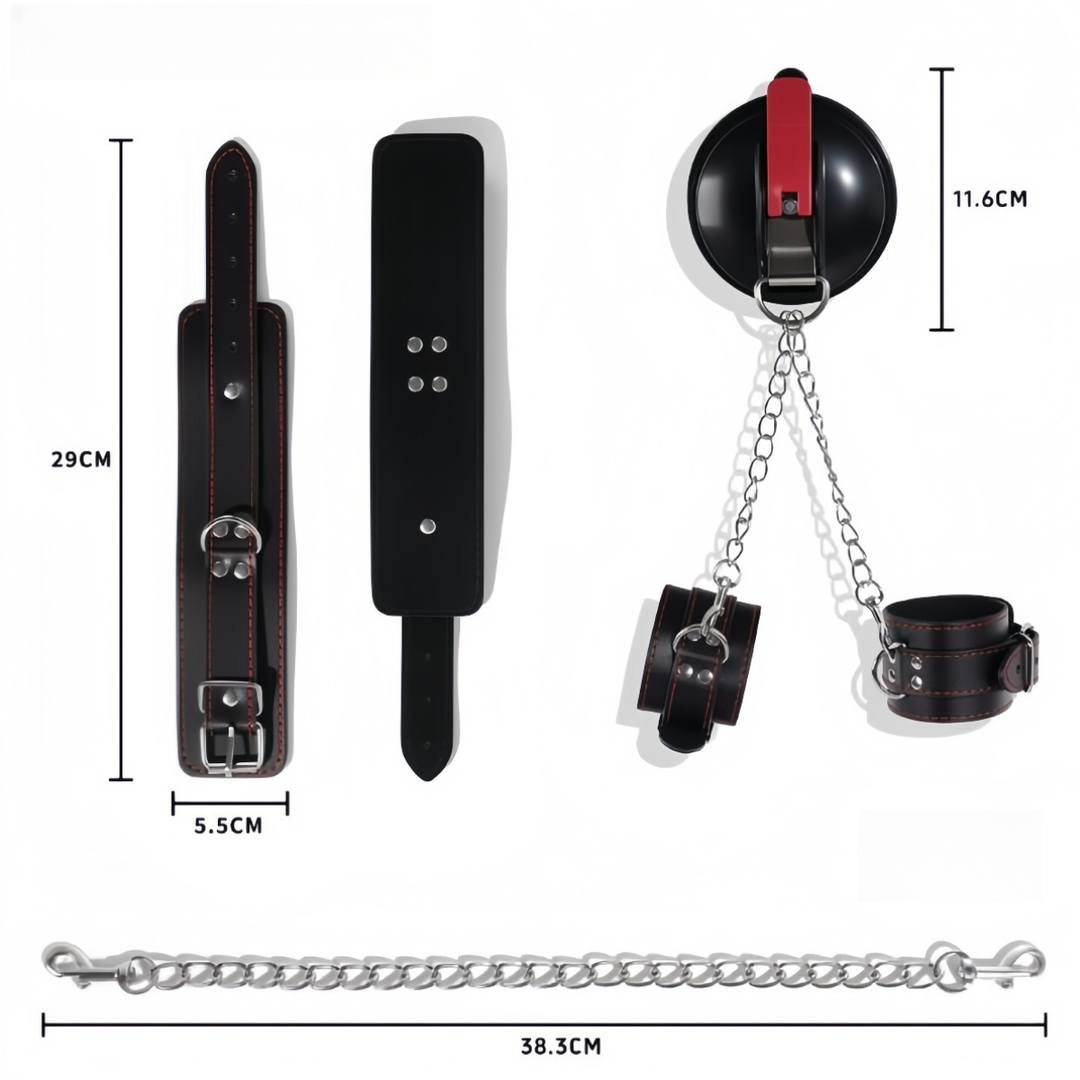 Suction cup restraints for shower play
