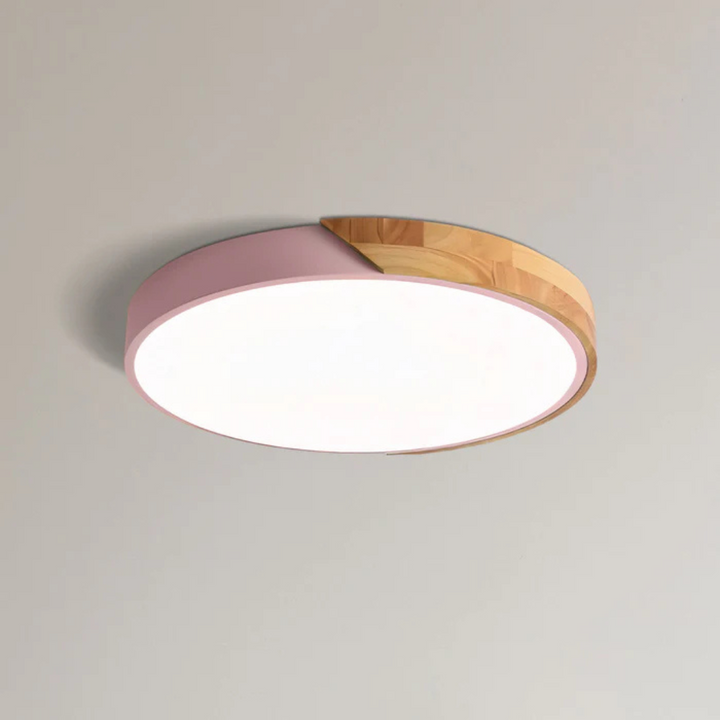 Delos Skandi Wooden Ceiling Lamp | Natural LED Design Light