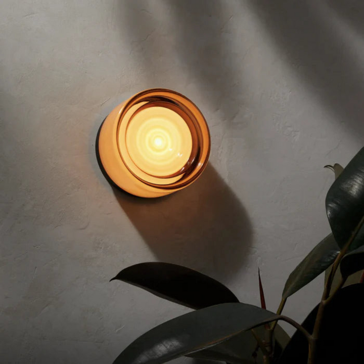 Modern Round Glass LED Wall Light, 1 Light