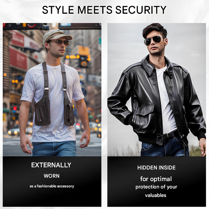 Anti-theft men's shoulder bag