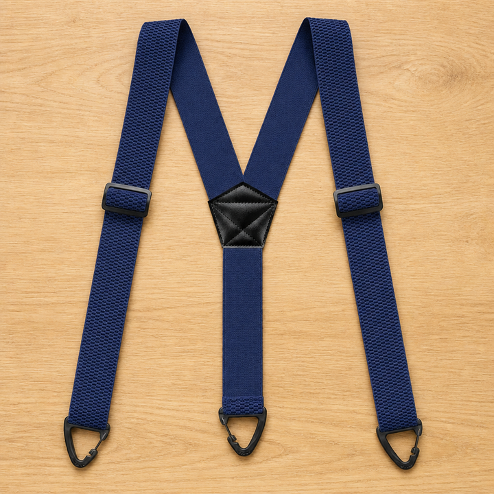 Men's Elastic Braces, 1.5 Inch Wide with Metal Clips, X or Y Back