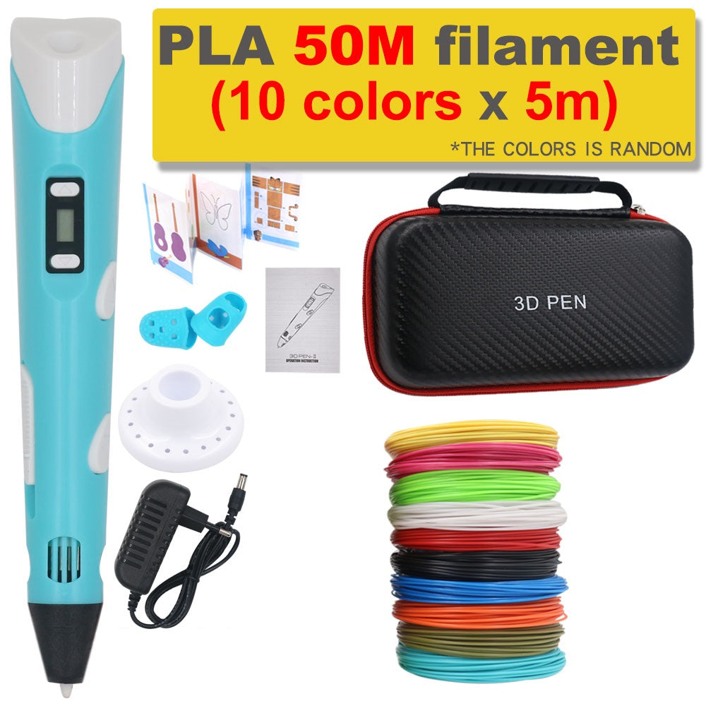 DIY 3D Printing Pen with 200M of PLA Filament, Gift for Children
