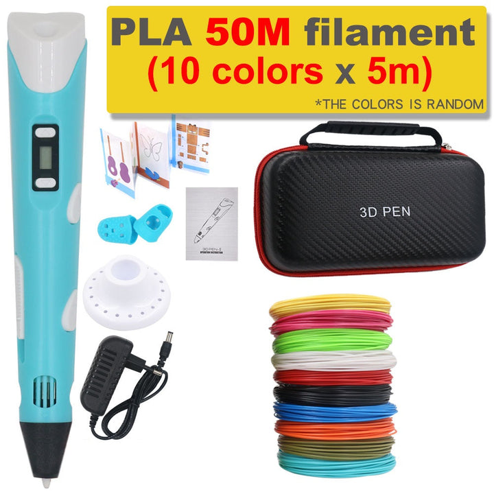 DIY 3D Printing Pen with 200M of PLA Filament, Gift for Children