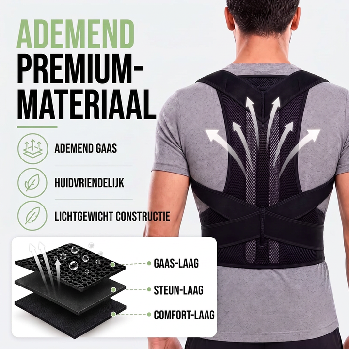 Adjustable Upper Back Posture Corrector with Breathable Mesh