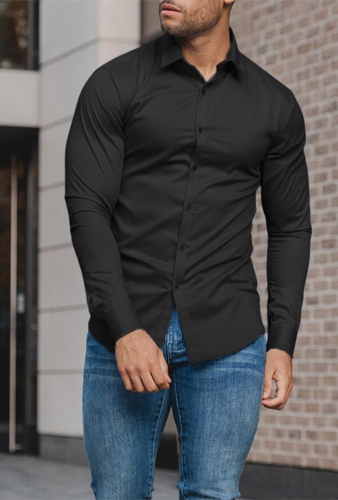 Men's Slim-Fit Shirt for Spring 2026 – Crease-Resistant – David