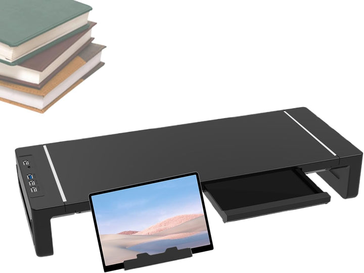 Elevation Adjustable Monitor Stand with Drawer – Stravon