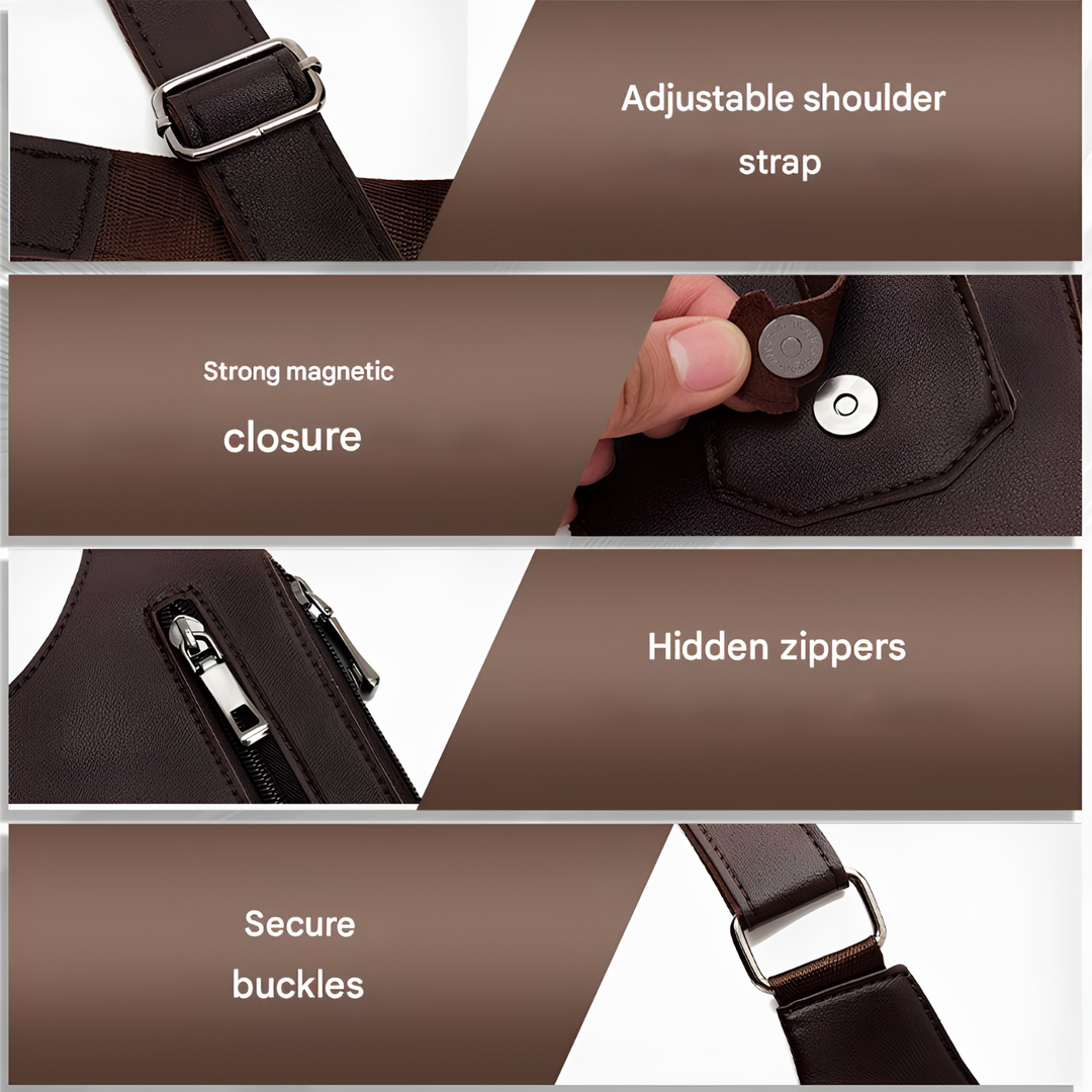 Anti-theft men's shoulder bag