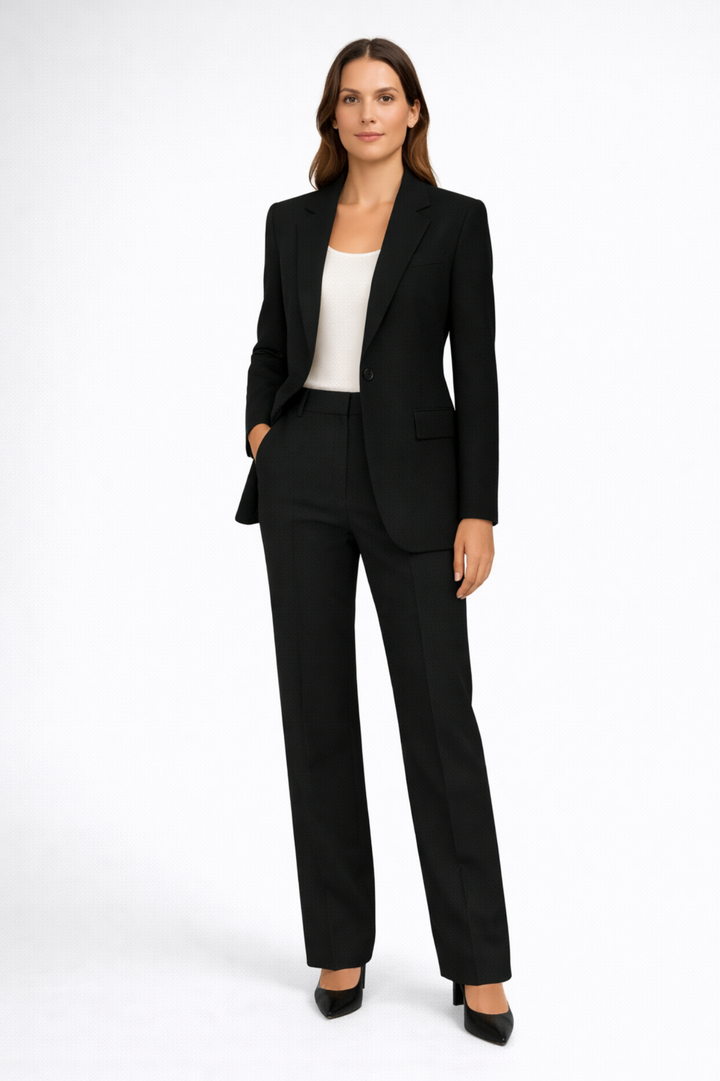 Women's Trouser Suit – Structured Blazer & Straight Trousers