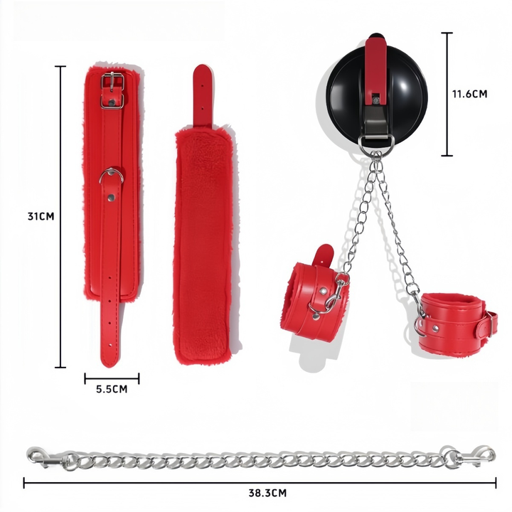 Suction cup restraints for shower play