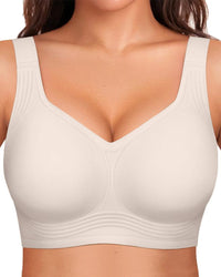 Comfortable Wire-Free Jelly Bra with Full Coverage and Smoothing Fit