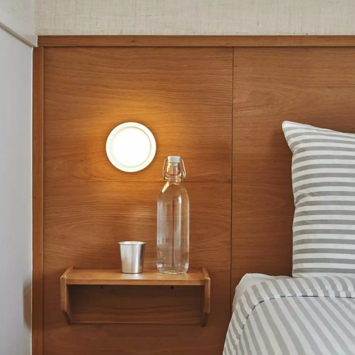 Modern Round Glass LED Wall Light, 1 Light