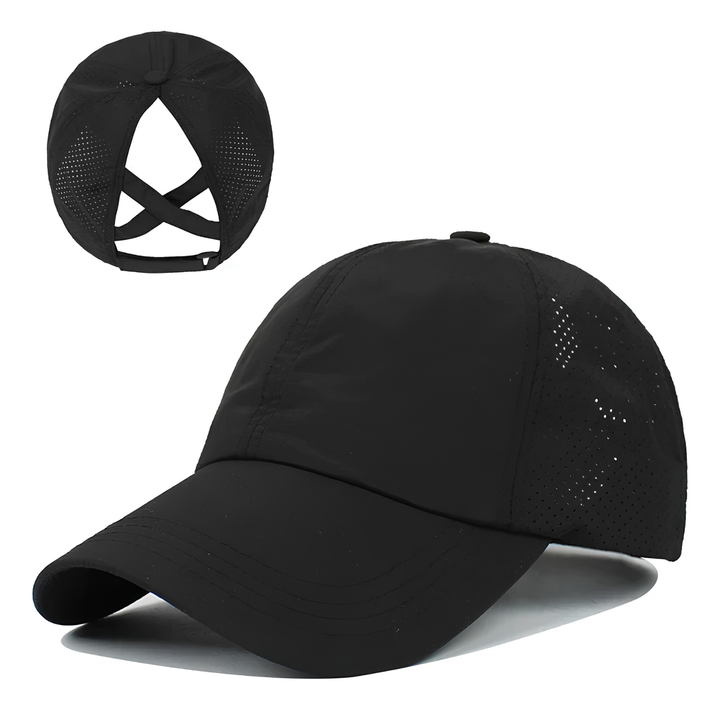 Breathable unisex mesh sports baseball cap with adjustable fit