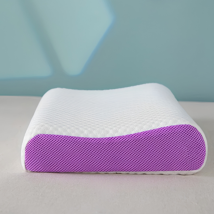 Breathable cervical TPE cushion with zero-pressure support