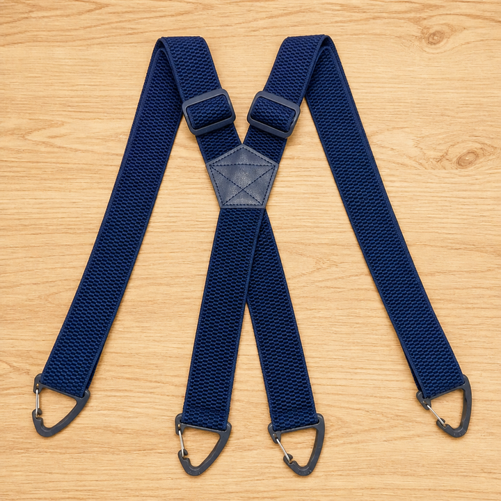 Men's Elastic Braces, 1.5 Inch Wide with Metal Clips, X or Y Back