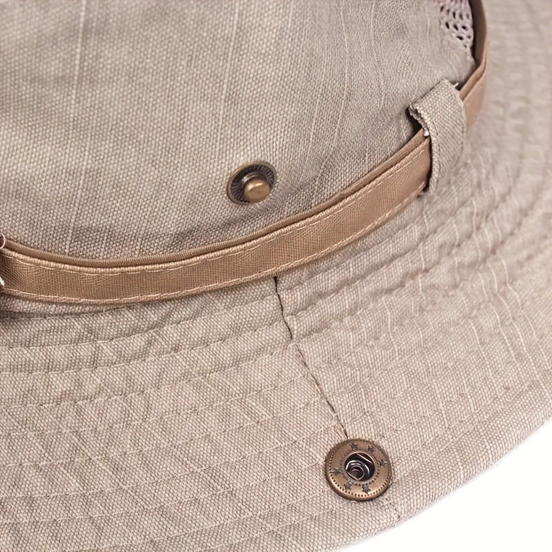 Breathable Outdoor Sun Hat with Cord - UV Protection and Comfort for All Seasons