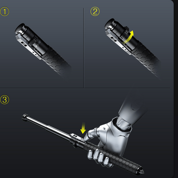 Automatic Self-Defence Walking Stick for Hiking and Urban Safety