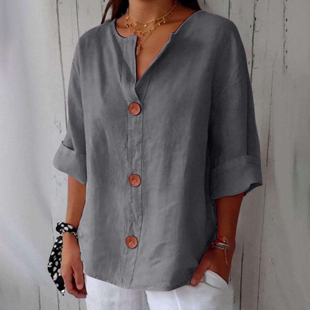 Olivia – relaxed linen blouse: light and comfortable summer top