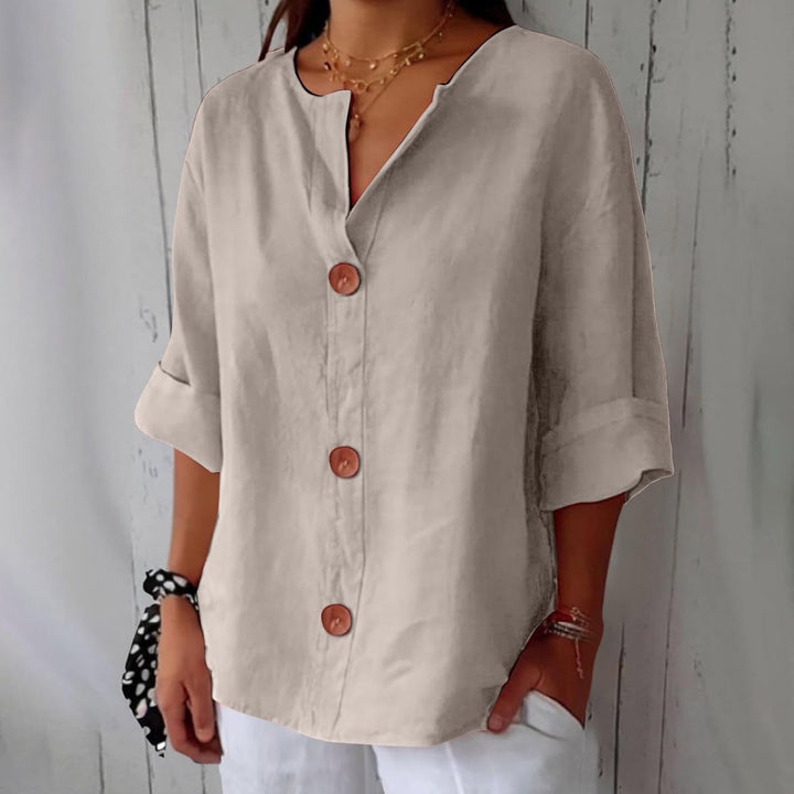 Olivia – relaxed linen blouse: light and comfortable summer top