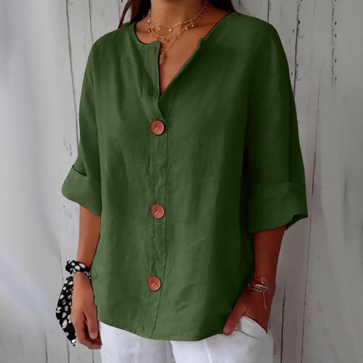Olivia – relaxed linen blouse: light and comfortable summer top