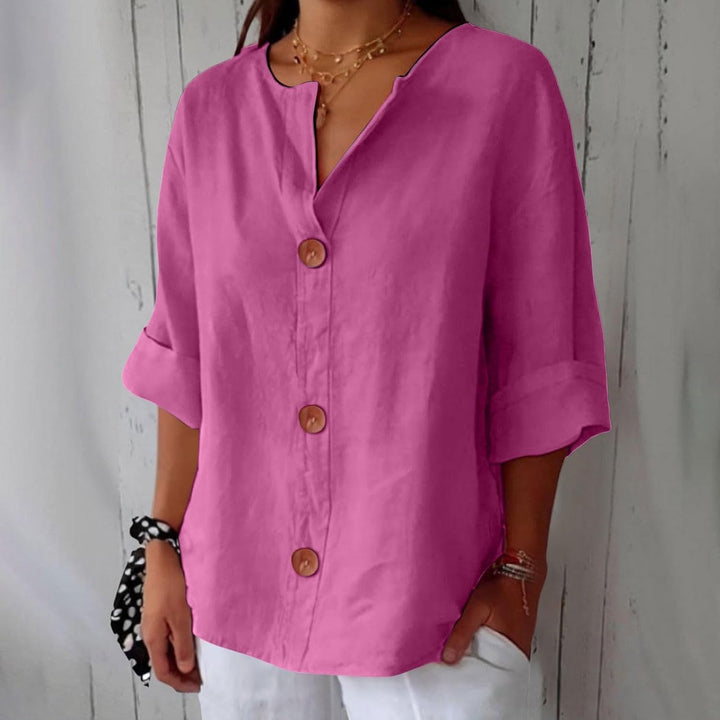 Olivia – relaxed linen blouse: light and comfortable summer top