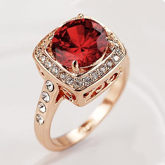 Elegant rose gold ring with cubic zirconia halo