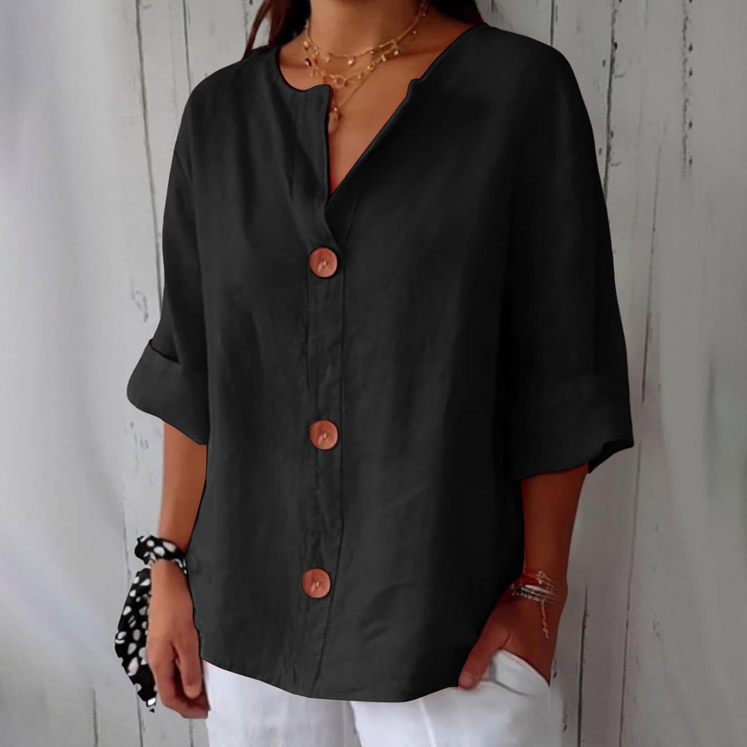 Olivia – relaxed linen blouse: light and comfortable summer top