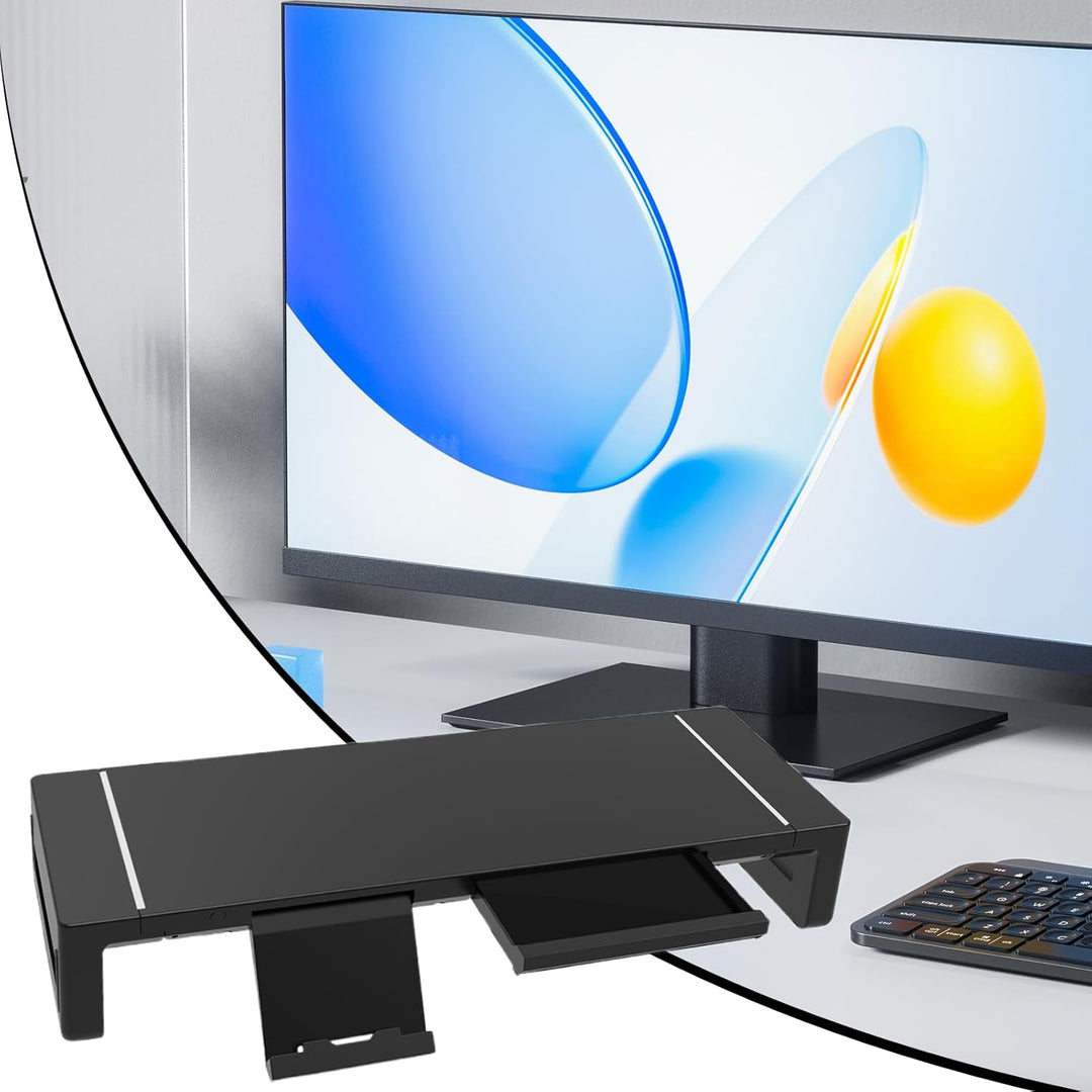 Elevation Adjustable Monitor Stand with Drawer – Stravon