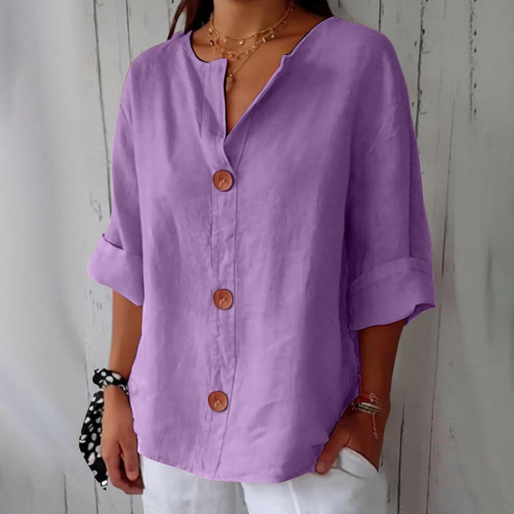 Olivia – relaxed linen blouse: light and comfortable summer top