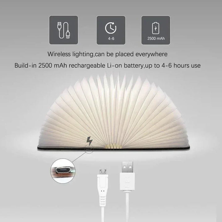 Foldable Book Light with Warm LED Light - StoryGlow