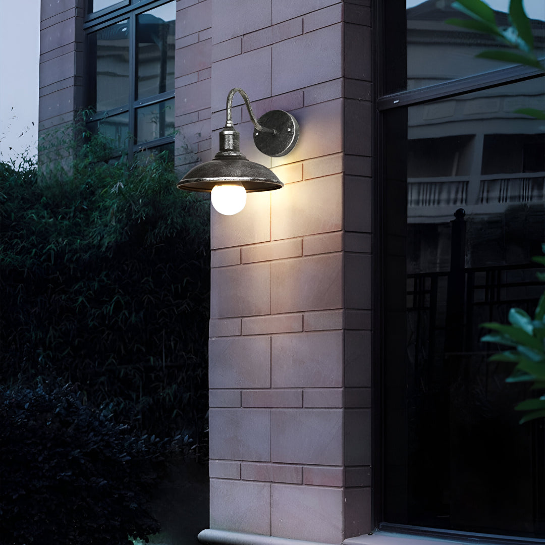 Vintage Industrial Iron Outdoor Wall Lamp LED 1 Light