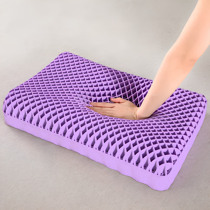 Breathable cervical TPE cushion with zero-pressure support