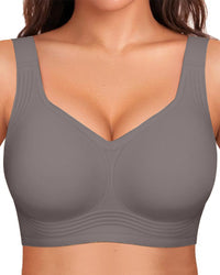 Comfortable Wire-Free Jelly Bra with Full Coverage and Smoothing Fit
