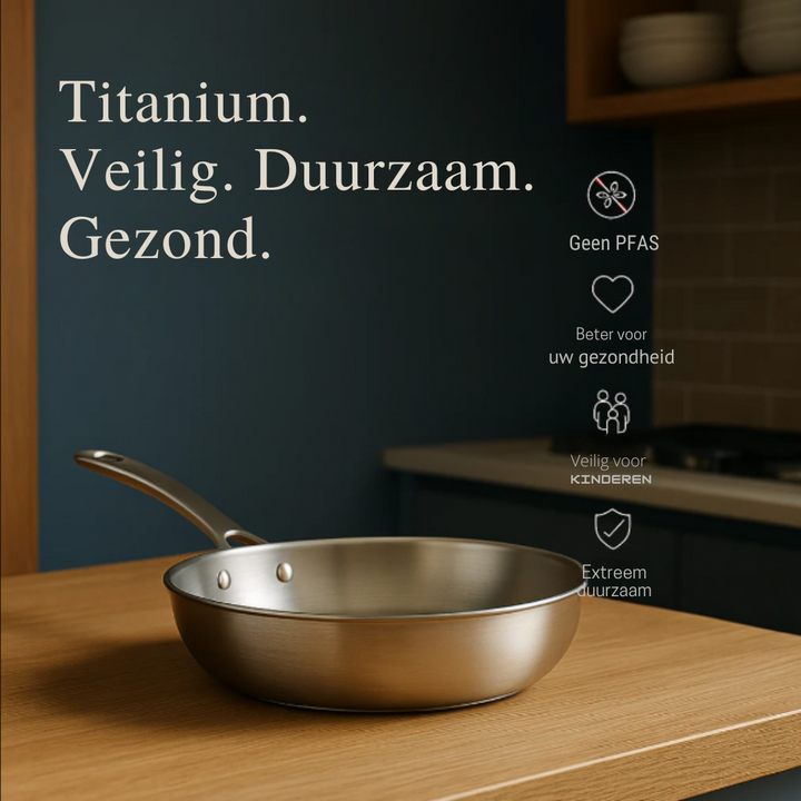 Tall Titanium Pot – Sustainable, Healthy Cookware with No Toxic Coatings